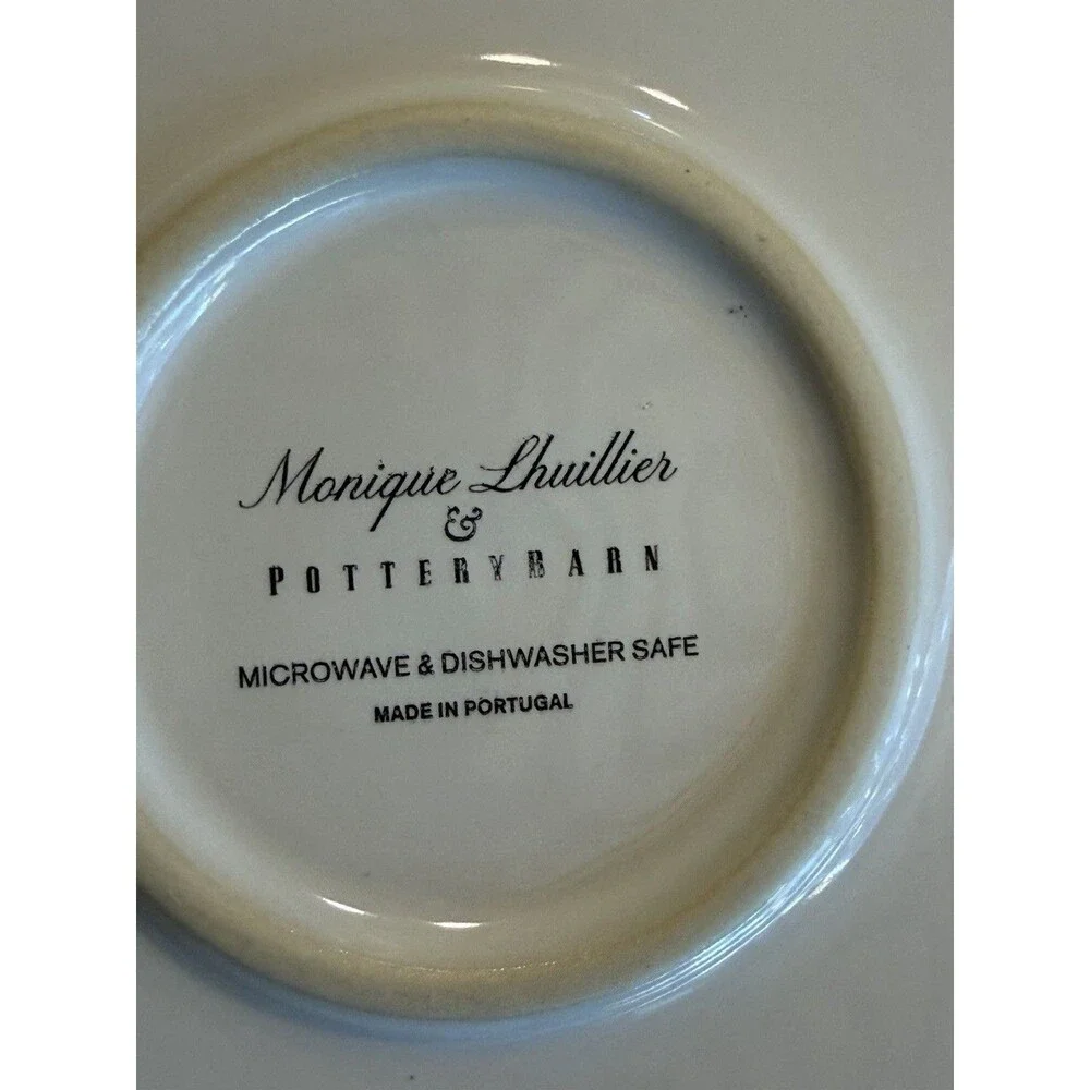 Pottery Barn Juliana Monique Lhuillier White Scalloped Rim 11
